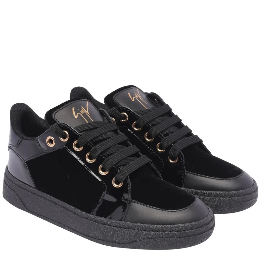 Giuseppe Zanotti black and gold sneakers